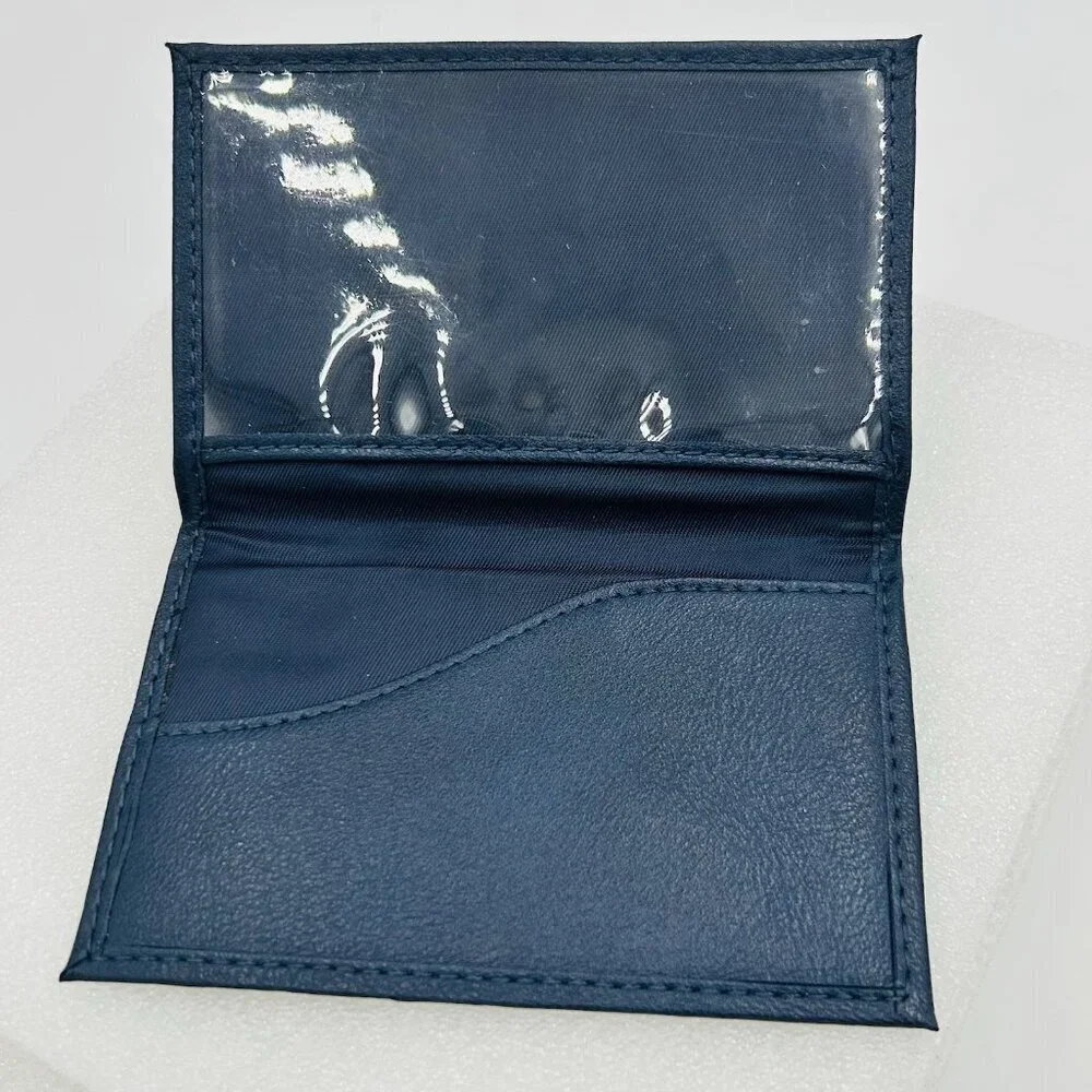 Sea Dream Yacht Club Leather Card Holder Case Navy Never Used